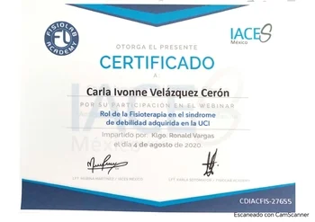 Reol de la Fisioterapia en el sindrome de debilidad adquirida en la Uci