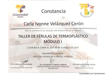 Taller férulas de Termoplástico